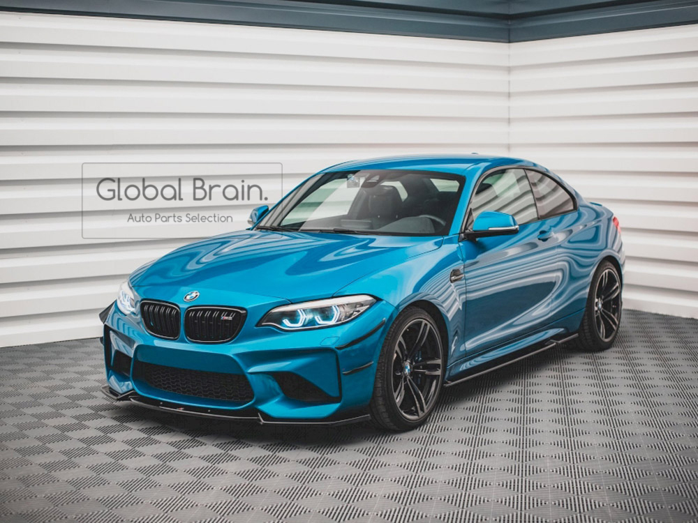 BMW M2 F87 フロント リップ スポイラー V2/フロント スプリッター エプロン バンパー ディフューザー拍卖