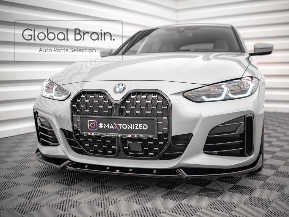 BMW 4シリーズ グランクーペ G26 Mスポーツ フロント リップ スポイラー V2 /フロント スプリッター バンパー ディフューザー エプロ拍卖