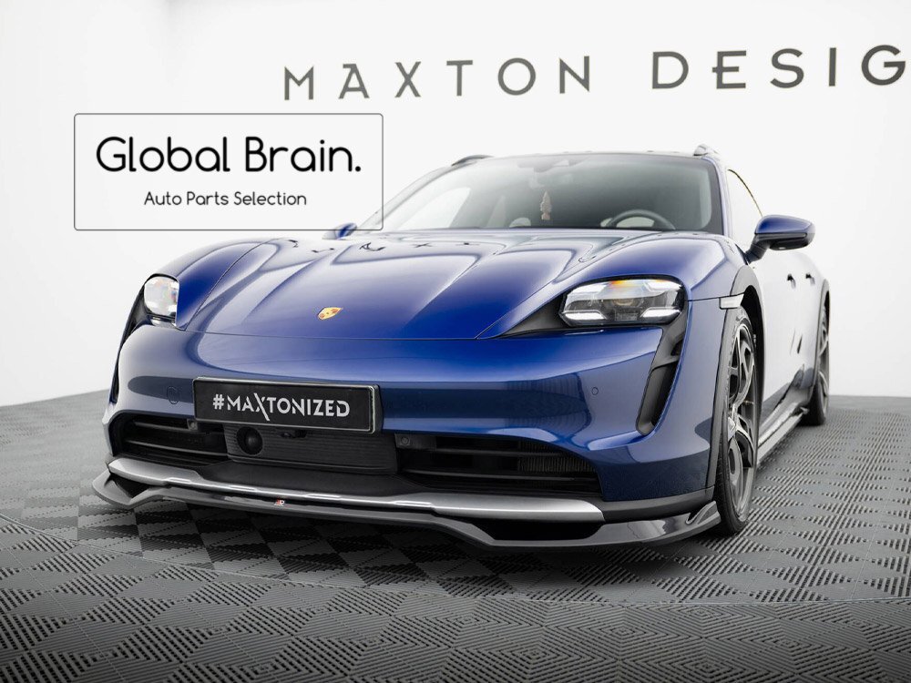 ポルシェ タイカン クロスツーリスモ 前期 フロント リップ スポイラー/フロント スプリッター アンダー ディフューザー エプロン スカート拍卖