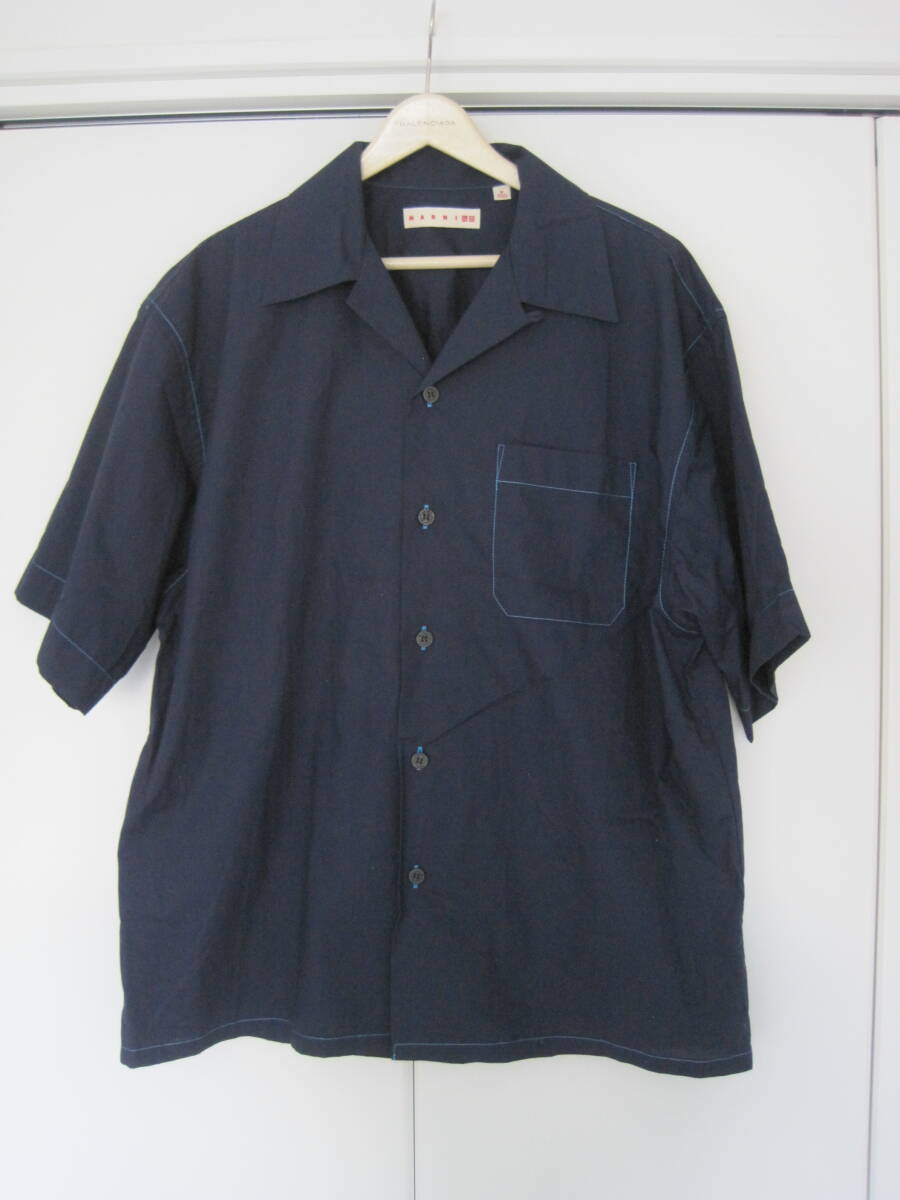 ユニクロ マルニ UNIQLO MARNI オーバーサイズオープンカラーシャツ M拍卖