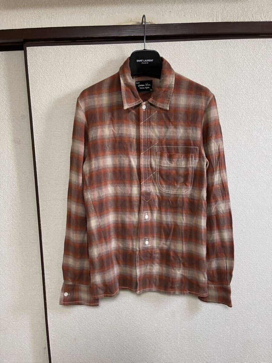 【即決】【レターパックプラス対応】 NUMBER NINE ナンバーナイン RAYON CHECK SHIRTS レーヨン チェックシャツ 長袖 即決早い者勝ち拍卖
