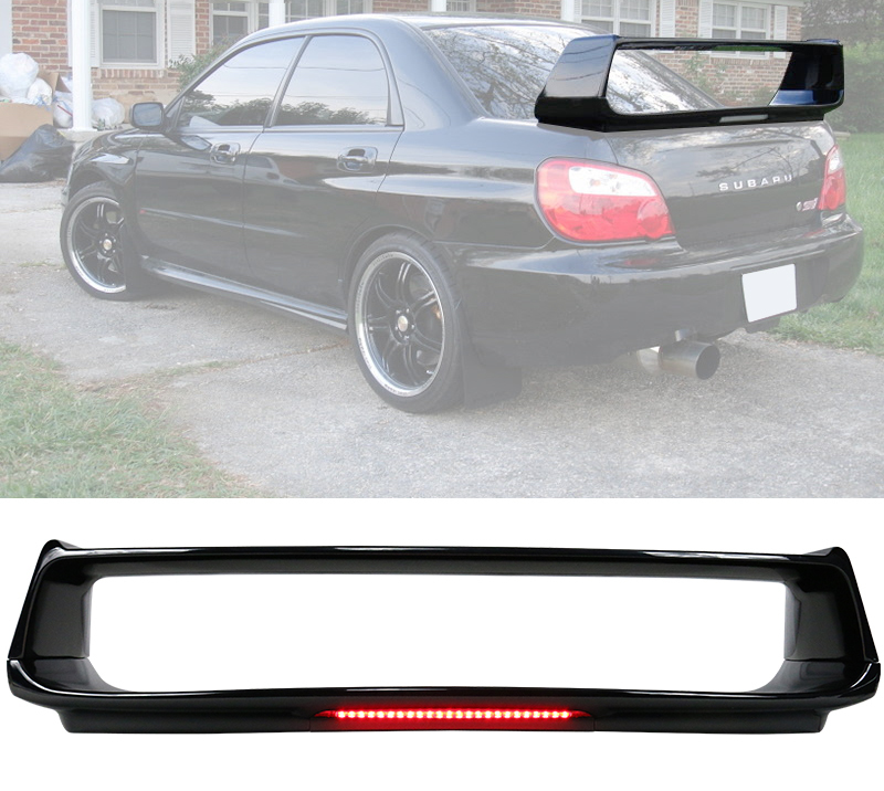 塗装込み 2002-2007 スバル インプレッサ GD系 WRX セダン ABS リアトランクスポイラー 大型ウィングスポイラー LEDライト付 各純正色対応拍卖