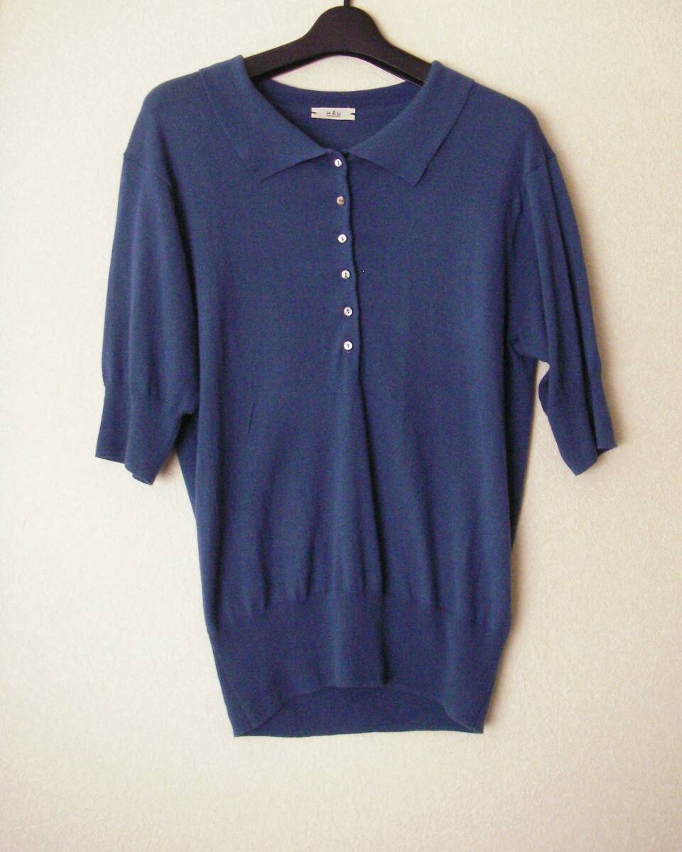 HAU ポロシャツ ニット ブルー拍卖