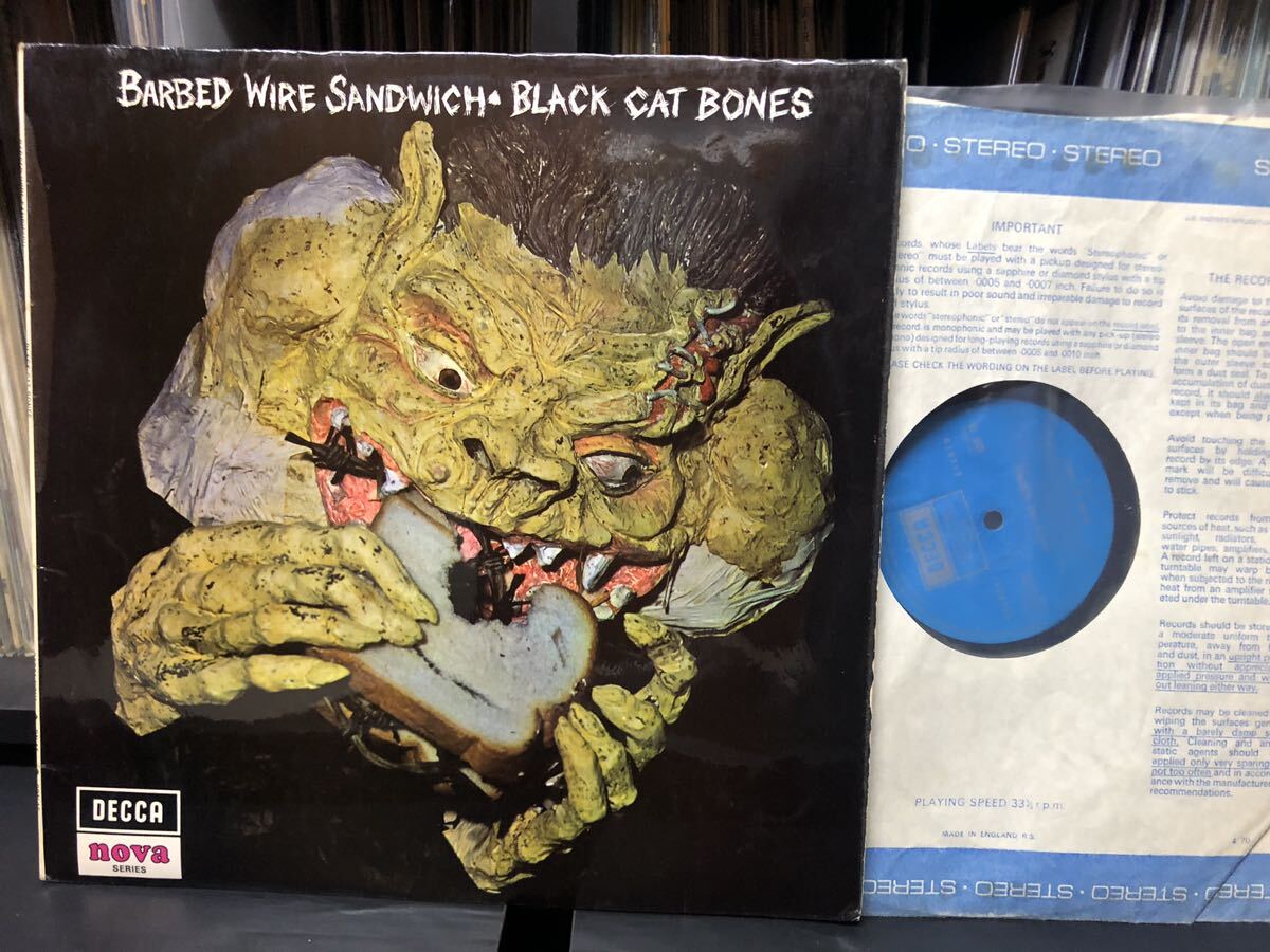 ブリット Bluesロック Org! LP ▼ Black Cat Bones - Barbed Wire Sandwich ‘70英国DECCA原盤 ▼ * キャットボーンズ * UK初版 * 美盤 * 拍卖