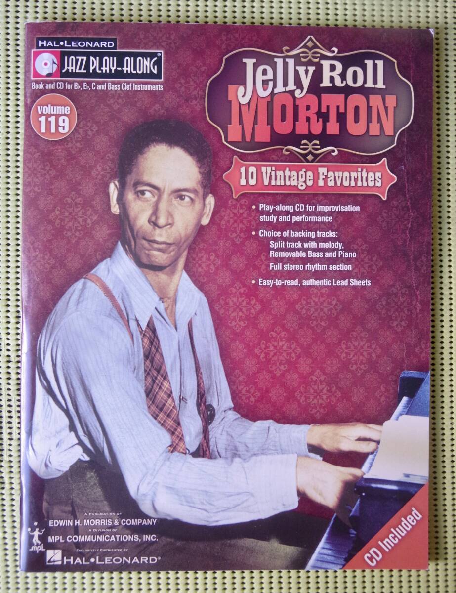 ジェリー・ロール・モートン Jelly Roll Morton Jazz Play Along Bb,Eb,C,BASS CD付 管楽器スコア ♪良好♪ 送料185円 拍卖