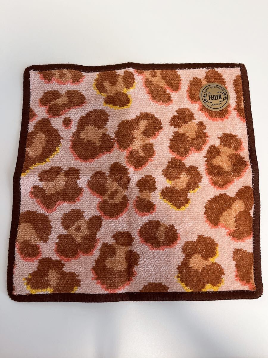 FEILER LOVERARY フェイラー ラブラリー レオパード柄 タオルハンカチ 未使用品拍卖