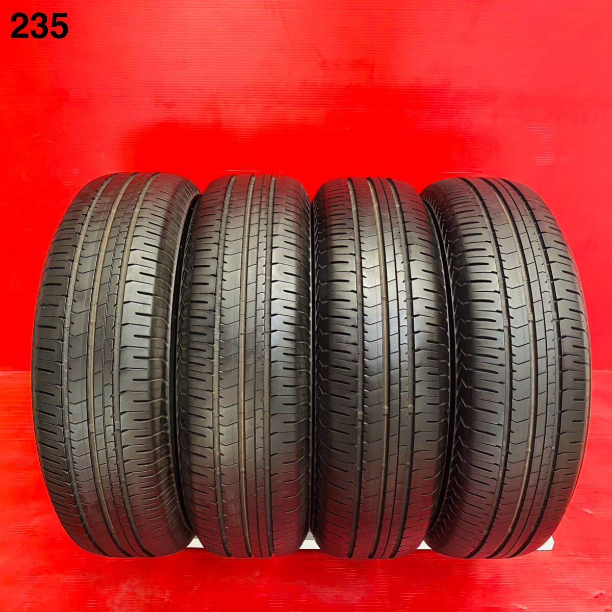BRIDGESTONE ECOPIA NH200 185/70R14 国産 2021年式 パンク修理なし ビード切れなし 汚れあり 4本セット拍卖