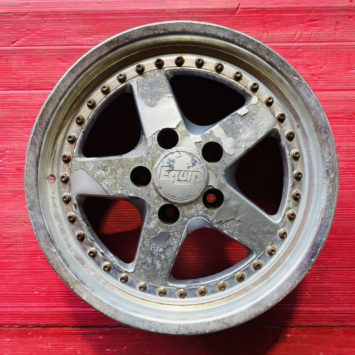 WORK Equip サイズ 16×7.0JJ PCD114.3 H5 OFF+45 ハブ径約59mm 傷汚れあり 1本拍卖