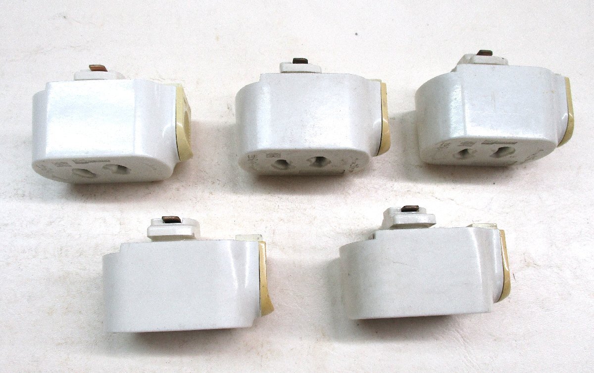 ★ 97892 抜け止めコンセントプラグ 5個セット ダクトレール用 ナショナル DH8540 15A125V 中古★拍卖