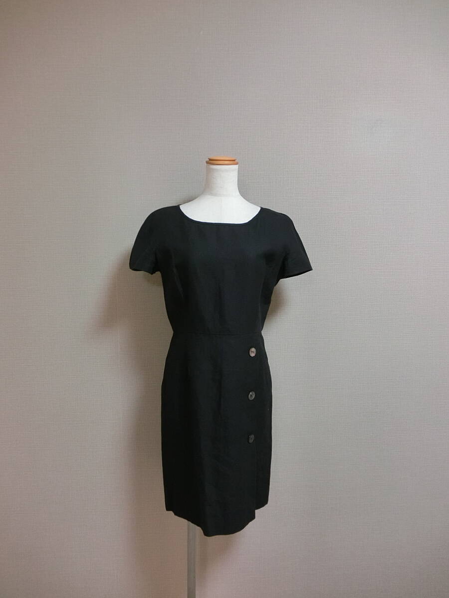 MARELLA マレーラ マックスマーラ リネン 清楚 ワンピース ブラック 40拍卖