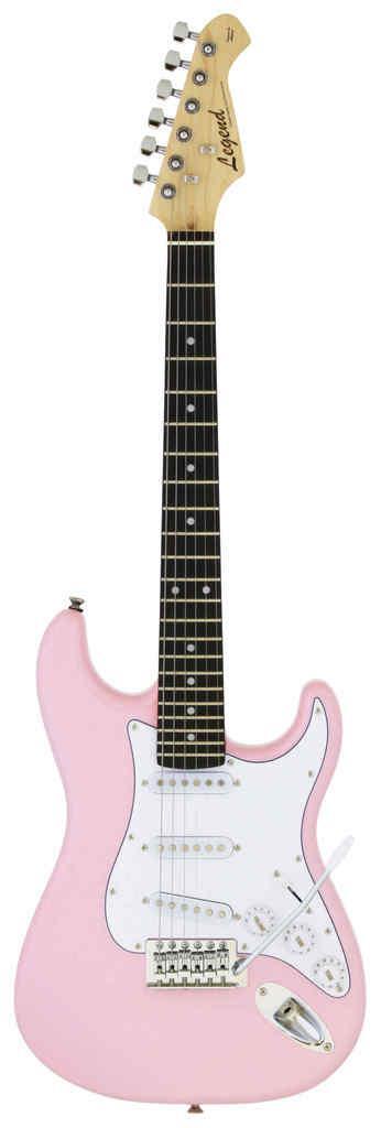 即決◆新品◆送料無料Legend LST-MINI/KWPK(Kawaii Pink) ショートスケール ミニ・エレキギター/ケース付拍卖