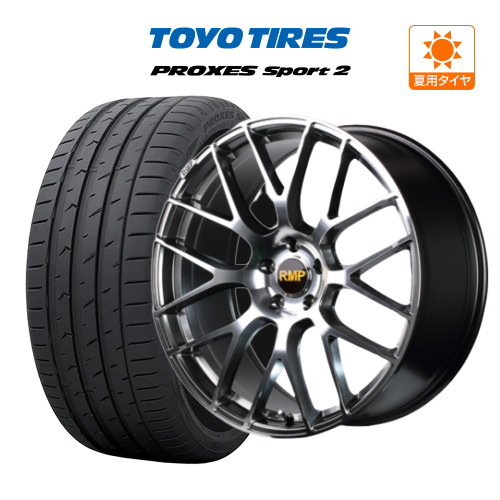 19インチ ホイール 7.5J 5穴 100 114.3 4本 MID RMP 028F TOYO プロクセス スポーツ2 225/35R19 50プリウス拍卖