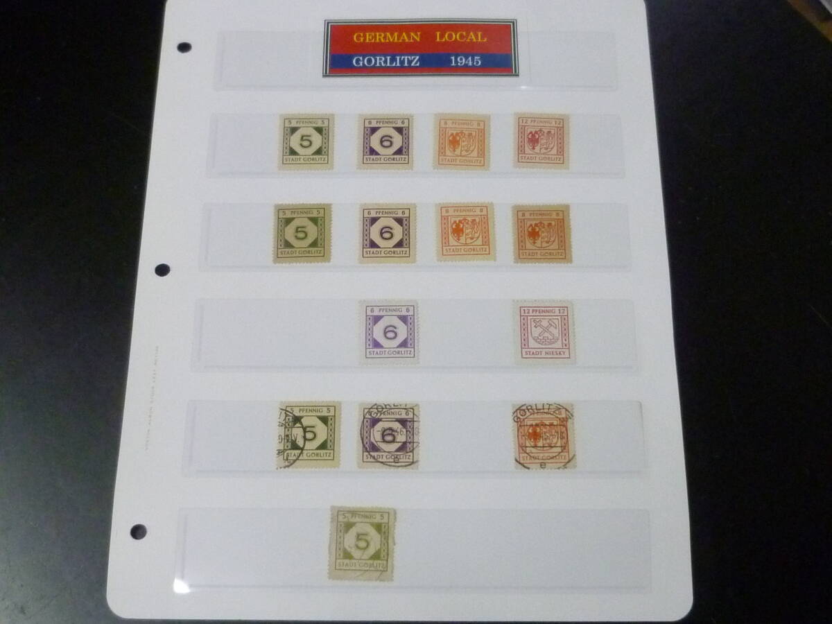 24L M №28 ドイツ ローカル切手 1945年 GORLITZ MI(ミッシェル)#1-4・他 色違等含 計14枚 未使用NH~OH・済4種 ※説明欄必読拍卖