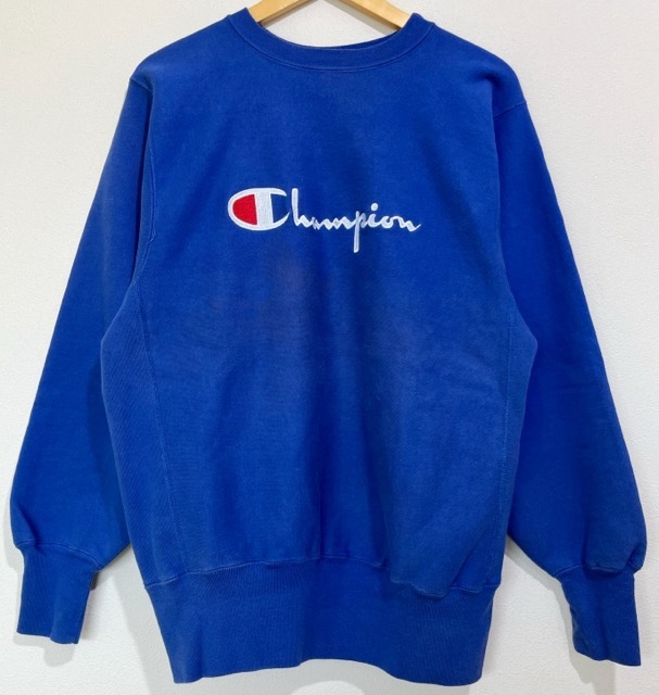 Champion(チャンピオン) 90‘s 刺繍タグ usa製 ビッグロゴ デカロゴ刺繍 リバースウィーブ スウェット トレーナー【A31517-007】拍卖