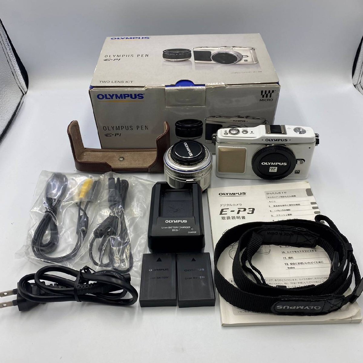 OLYMPUS PEN E-P1<家電>オリンパス レンズ カメラ MICROLi-ion BATTERY ケース ストラップ 充電器拍卖