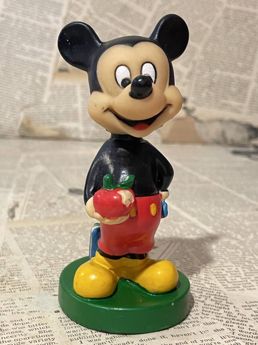 ☆1970年代/ミッキーマウス/ソフビ/首振り/即決ビンテージUSA/Mickey Mouse/Bobblehead figure(70s) DI-496拍卖