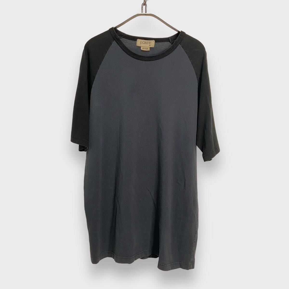送料無料☆ J.CREW☆ジェイクルー☆ラグランTシャツ☆2トーンカラー☆紺☆黒☆XL拍卖