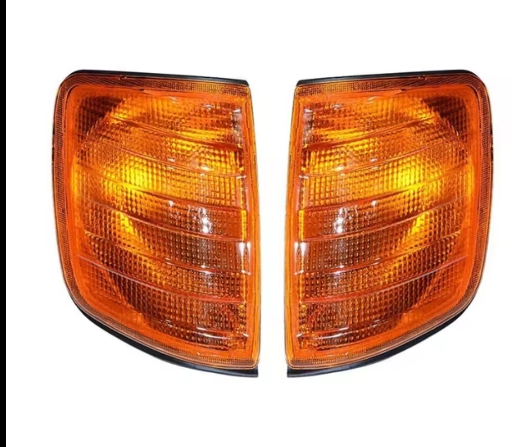 ②ベンツ Eクラス W124 純正型 コーナーランプ ウインカー アンバーレンズ 交換用 メルセデス拍卖