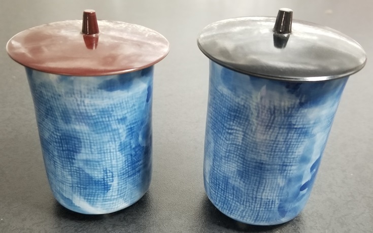 ■足つき 蓋つき湯呑2個セット■未使用拍卖