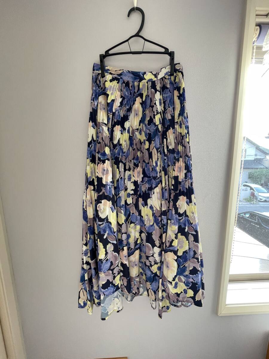 USED・MERCURYDUO・レディース・ロングスカート・プリーツスカート・花柄・フリーサイズ・500円拍卖