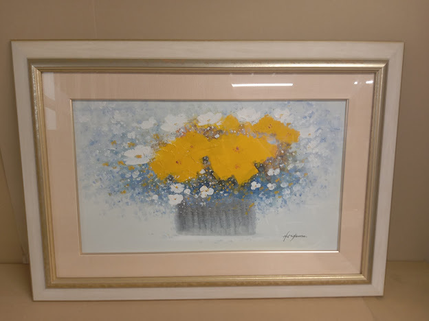 ▽【460】 油絵 平山講平 作 / 絵画 花 真作 額 インテリア コレクション 飾り拍卖