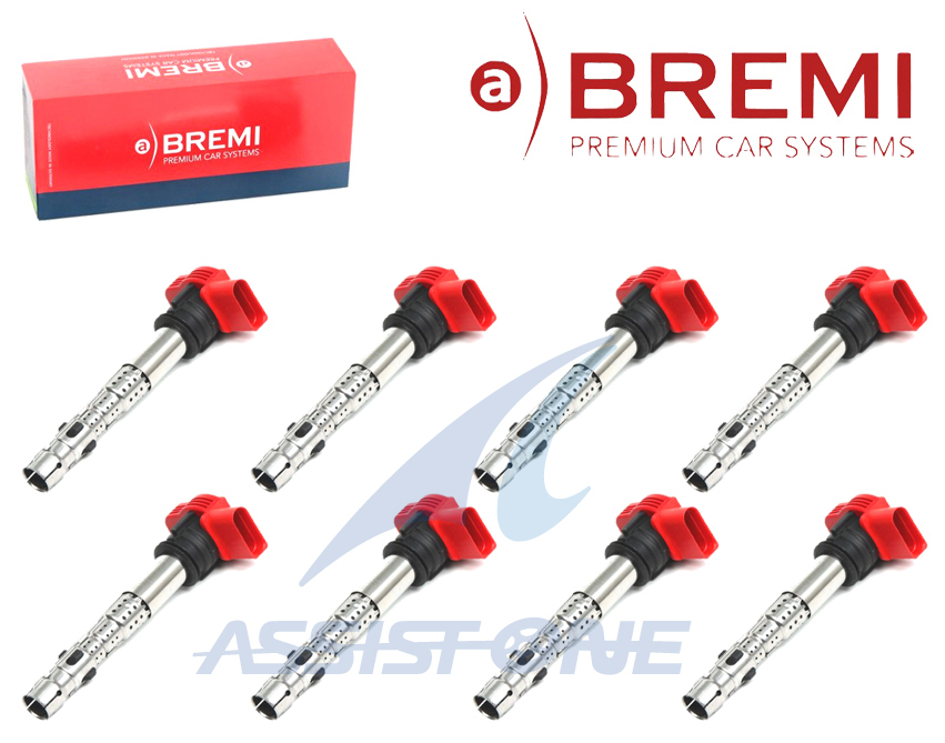 BREMI製 AUDI アウディ A8 S8 4E Q5 SQ5 8R Q7 4L R8 42 イグニッションコイル 06E905115C 06E905115B 06E905115A 8本拍卖