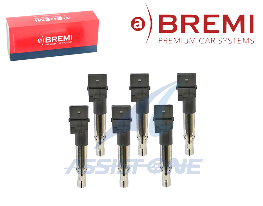 BREMI製 VW イオス 1F ゴルフ4 1J ゴルフ5 1K パサート 3C CC トゥアレグ 7L ヴァナゴン トランスポーター5 イグニッションコイル 6本拍卖