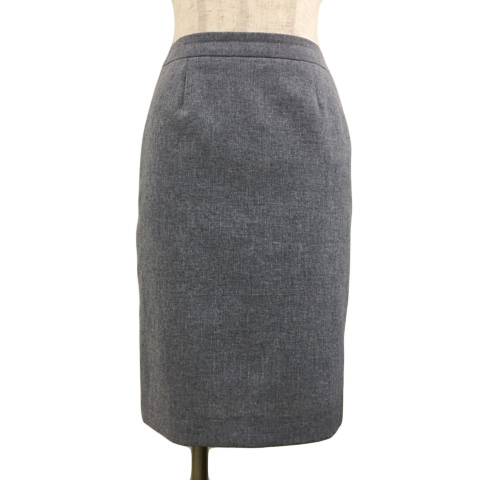 インディヴィ INDIVI スカート タイト 膝丈 スリット 05 グレー レディース拍卖