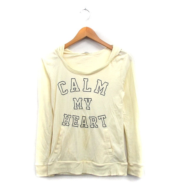 オゾック OZOC プルオーバー パーカー フード 刺繍 38 イエロー 黄 /KT14 レディース拍卖