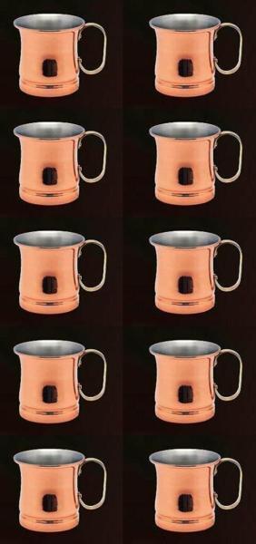 ☆銅製10オンスビアマグカップ(約285ml)10個冷たい飲み物を飲むと口当たりや手に伝わる清涼感は格別です日本製新品拍卖