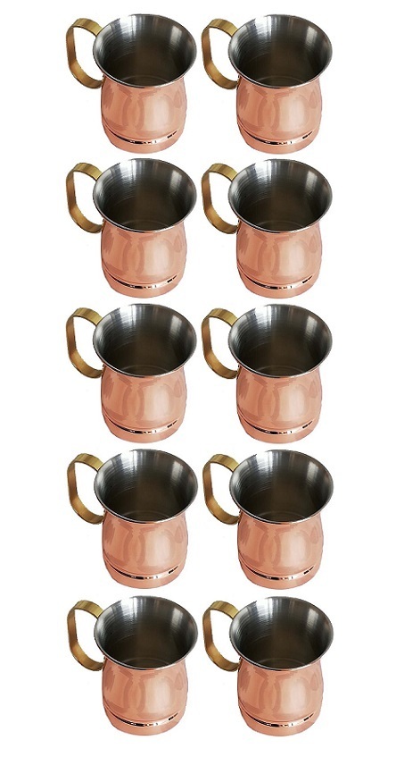 ★銅製12オンス ビアマグカップ (約340ml)10個冷たい飲み物を飲むと口当たりや手に伝わる清涼感は格別です日本製新品拍卖