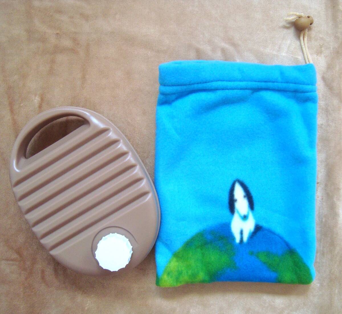 ミニ湯たんぽ 非売品 絵本作家・葉山祥明デザイン ワンちゃん 犬デザイン 中央三井信託銀行 ノベルティ拍卖