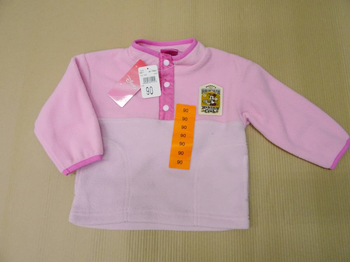 H-032-2 新品 ディズニー キッズ ミニー フリース 女の子 ベビー【90㎝】ピンク拍卖