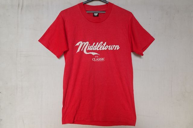 SCREEN STARS BEST/半袖Tシャツ/フロントプリント/ロゴプリント/カジュアル/赤/レッド/Mサイズ(8/7R)拍卖