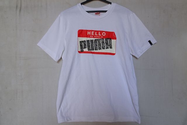 PUMA/プーマ/半袖Tシャツ/フロントロゴプリント/スポーティー/カジュアル/白/ホワイト/Lサイズ(8/28R)拍卖