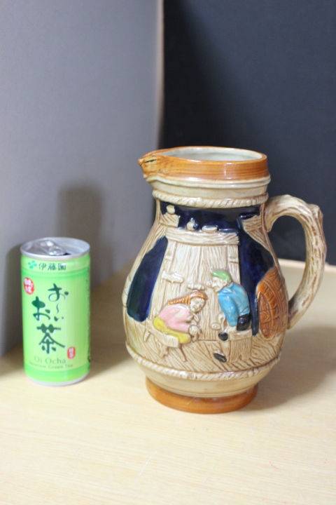 再■ み-359 水さし 未使用保管品 ピッチャー 陶磁器 ※約寸:高18.5cm 最大幅14.5cm 口径9cm 重さ600g拍卖