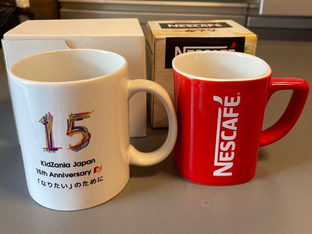 マグカップ 2個セット キッザニア15周年 赤マグ ネスカフェ拍卖
