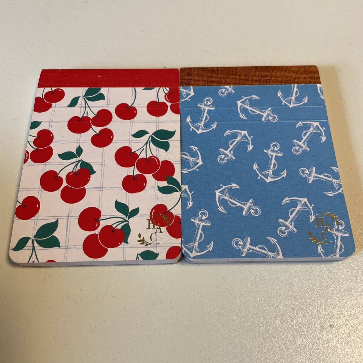 ホールマーク メモパッド メモ帳 2冊セット チェリー さくらんぼ イカリマーク拍卖