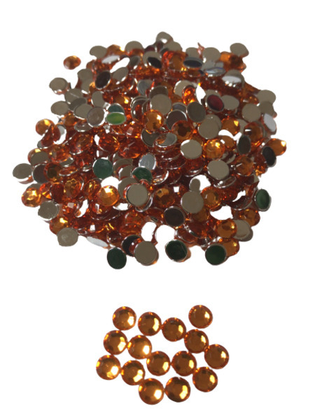 ●5mm● デコ用ストーン 500粒 オレンジ ライン ハンドメイド ネイル キラキラ ビジュー パーツ DIY 工作拍卖