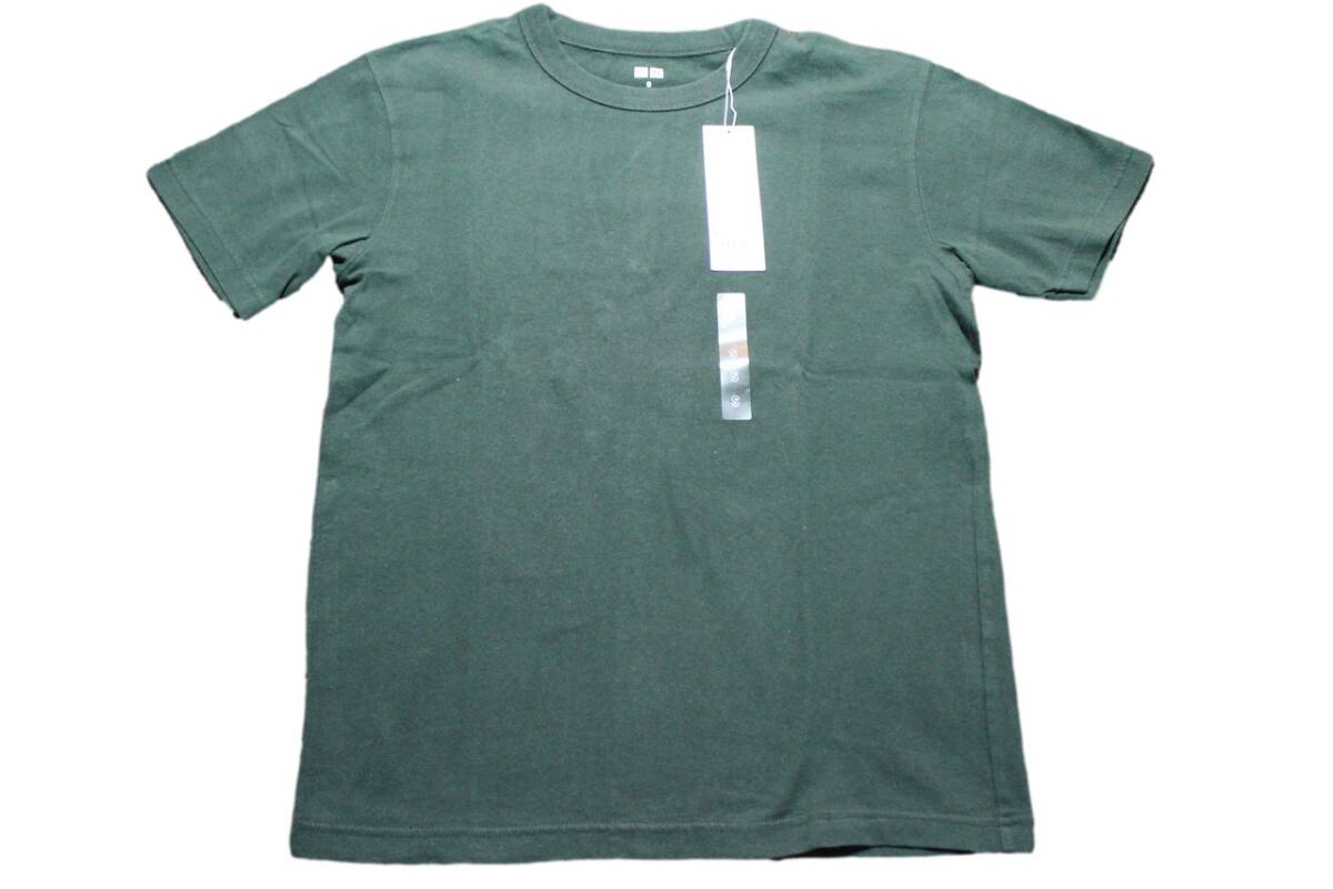 新品タグ付き  ユニクロ UNIQLO 半袖Tシャツ ダークグリーン S拍卖