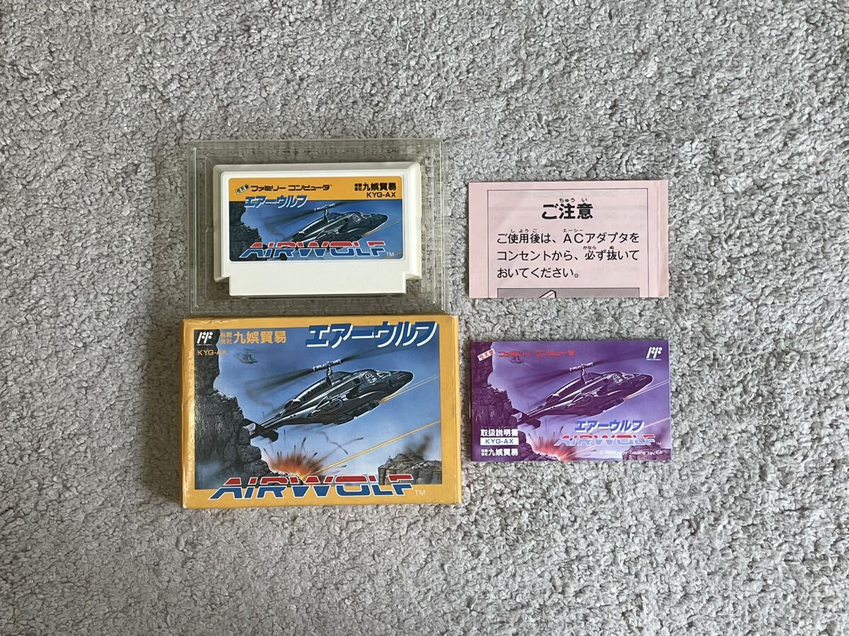 海外ドラマを題材にした横スクロールSTG! 良品〜美品 エアーウルフ 箱説付拍卖