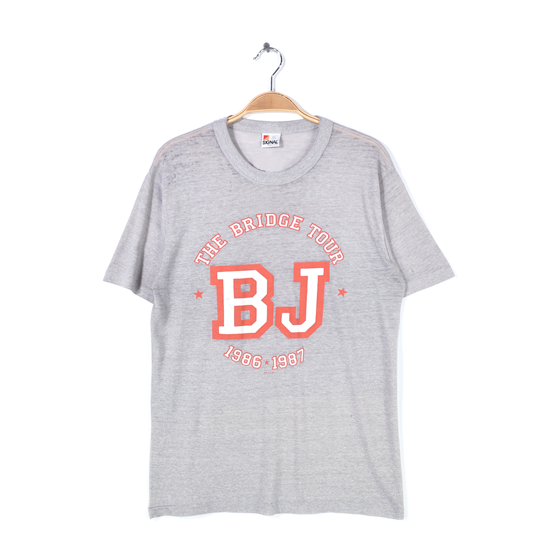 【送料無料】80s ビリージョエル THE BRIDGE TOUR ヴィンテージTシャツ バンドTシャツ BILLY JOELサイズL 古着 @AAA1537拍卖