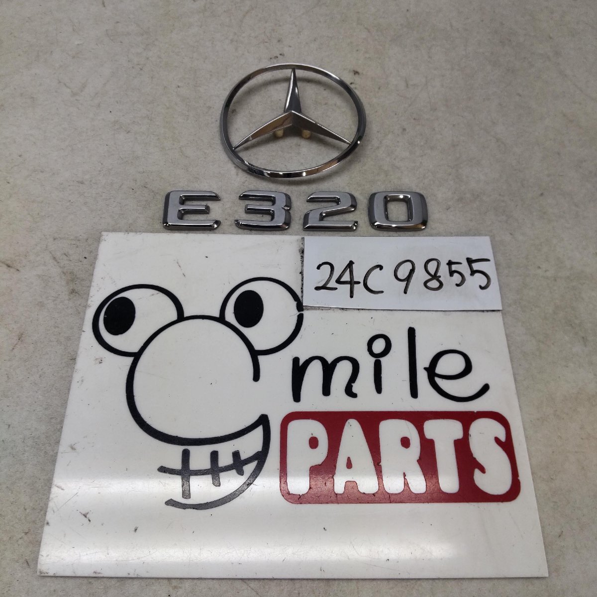 210065/W210 ベンツEクラス 純正 トランクエンブレムセット 1A6-6-4/24C9855*同梱不可拍卖