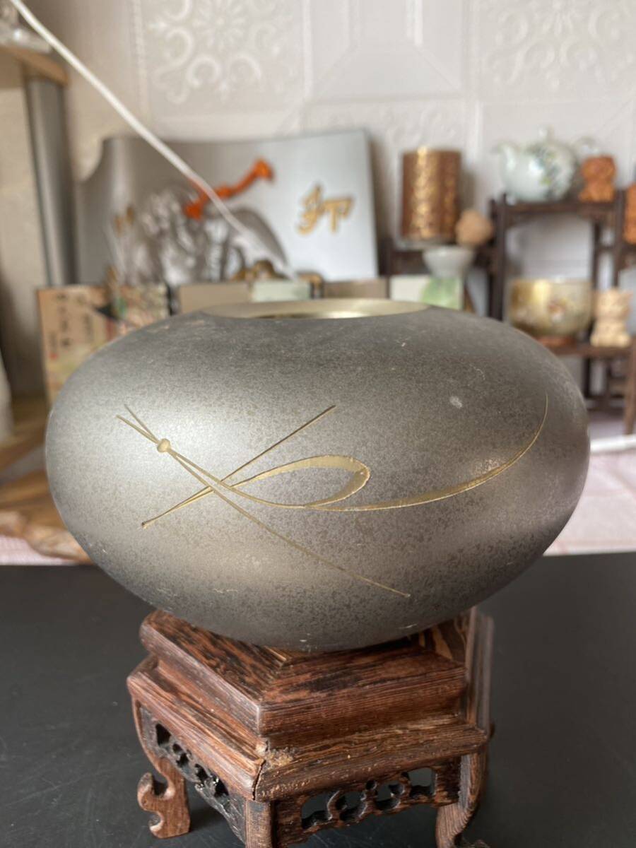 鋳物 花器 花瓶 壺 花入 金属工芸 置物 インテリア 飾拍卖