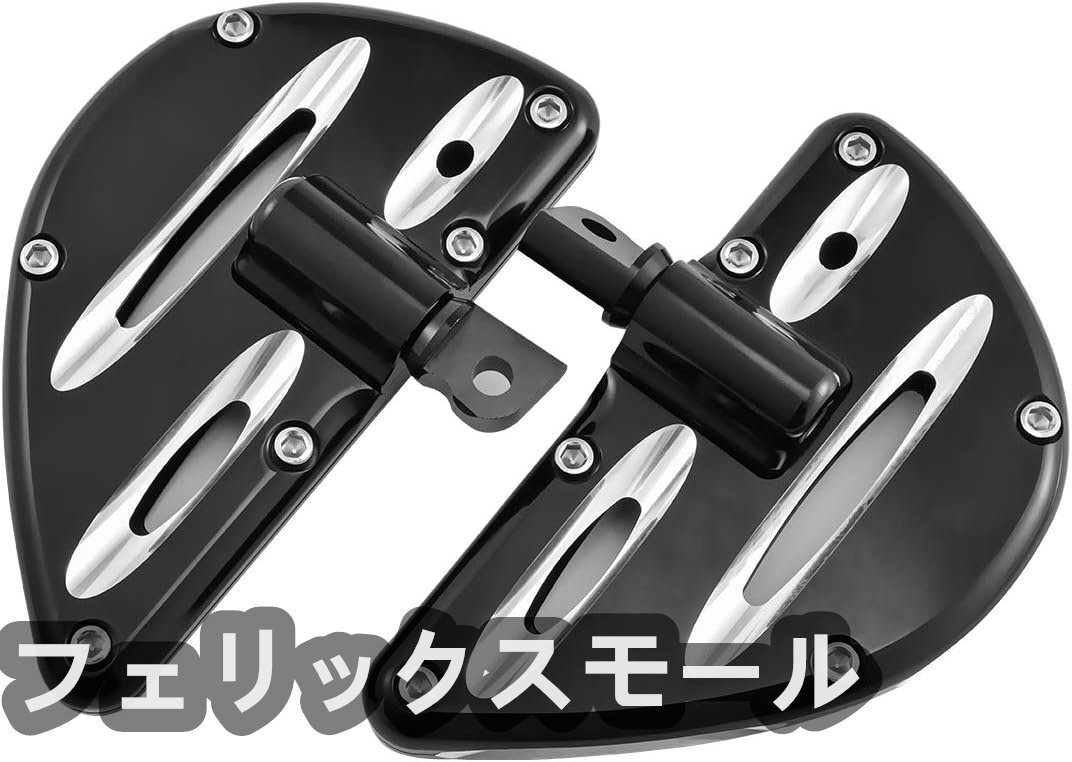 オートバイフットペグハーレーダビッドソンブラック&クロムビレットアルミニウムミニフロアボードフットペグ拍卖