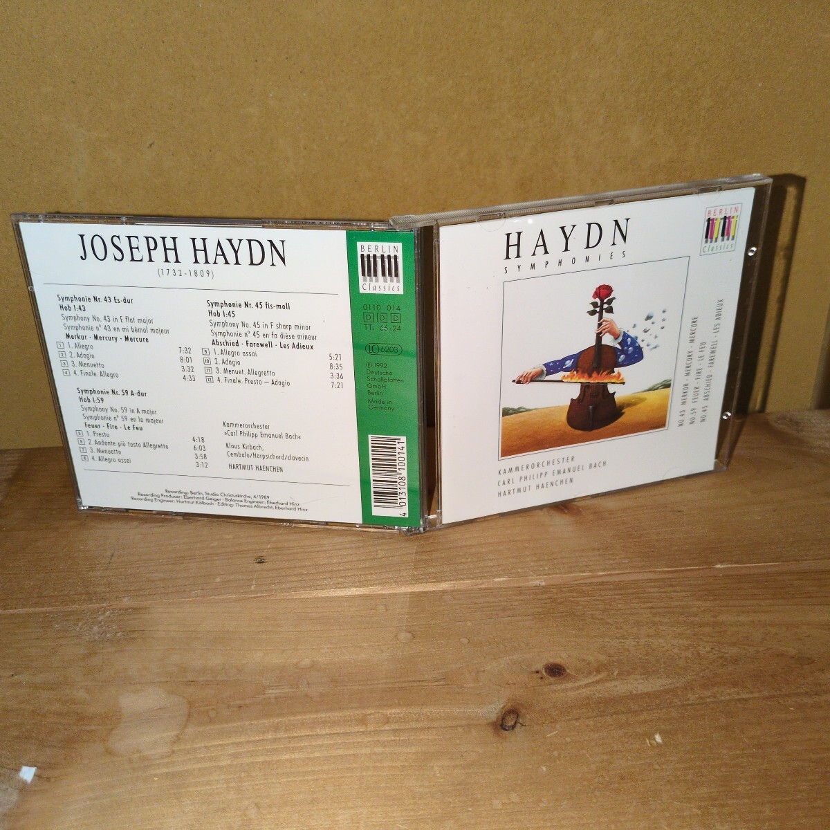 Haydn - Kammerorchester Carl Philipp Emanuel Bach, Hartmut Haenchen Symphonies No. 43 No. 59 No. 45拍卖