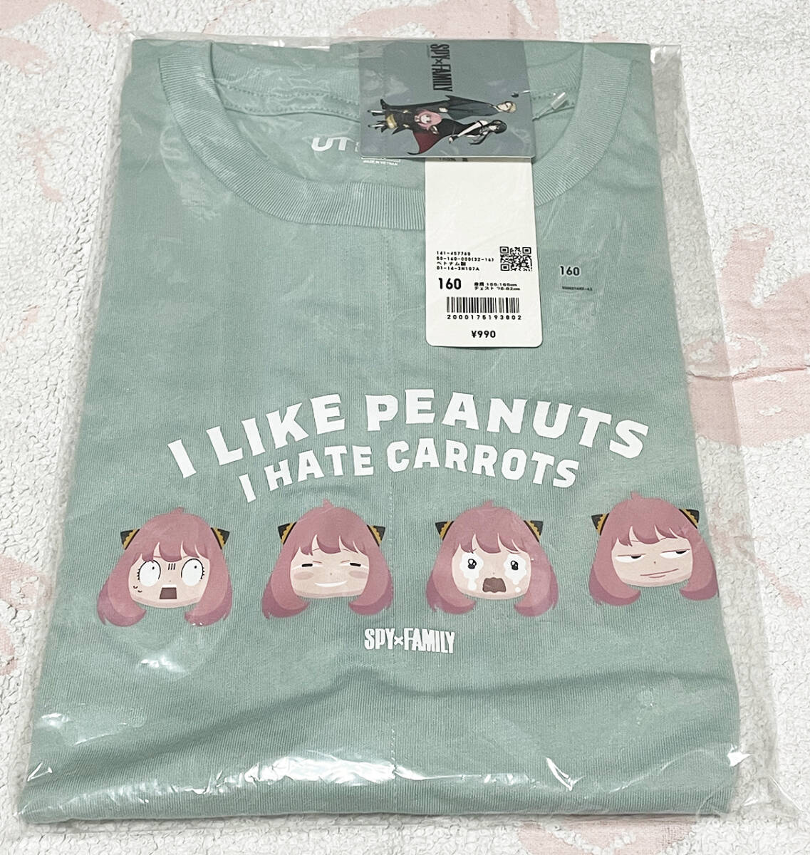 ユニクロ UT SPY×FAMILY Tシャツ 160サイズ アーニャ 未開封拍卖