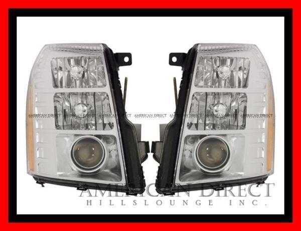 【特注/元祖DEPO製/日本仕様】07-14y キャデラック エスカレード ヘッドライト 純正タイプ フロント ランプ 左右セット 車検 日本光軸仕様拍卖