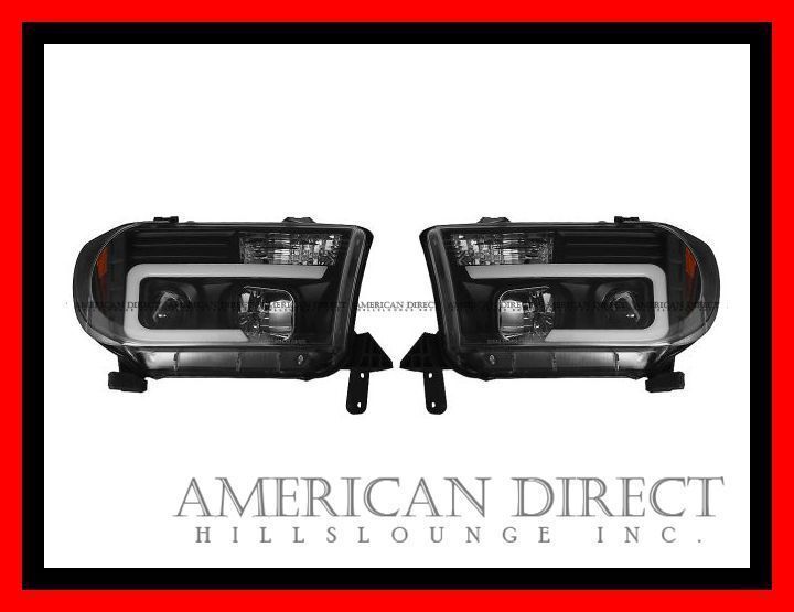 【ブラック/日本仕様/ノーマル】07-13y トヨタ タンドラ セコイア セコイヤ ヘッドライト ヘッドランプ マーカー 日本光軸仕様 DRL LED拍卖