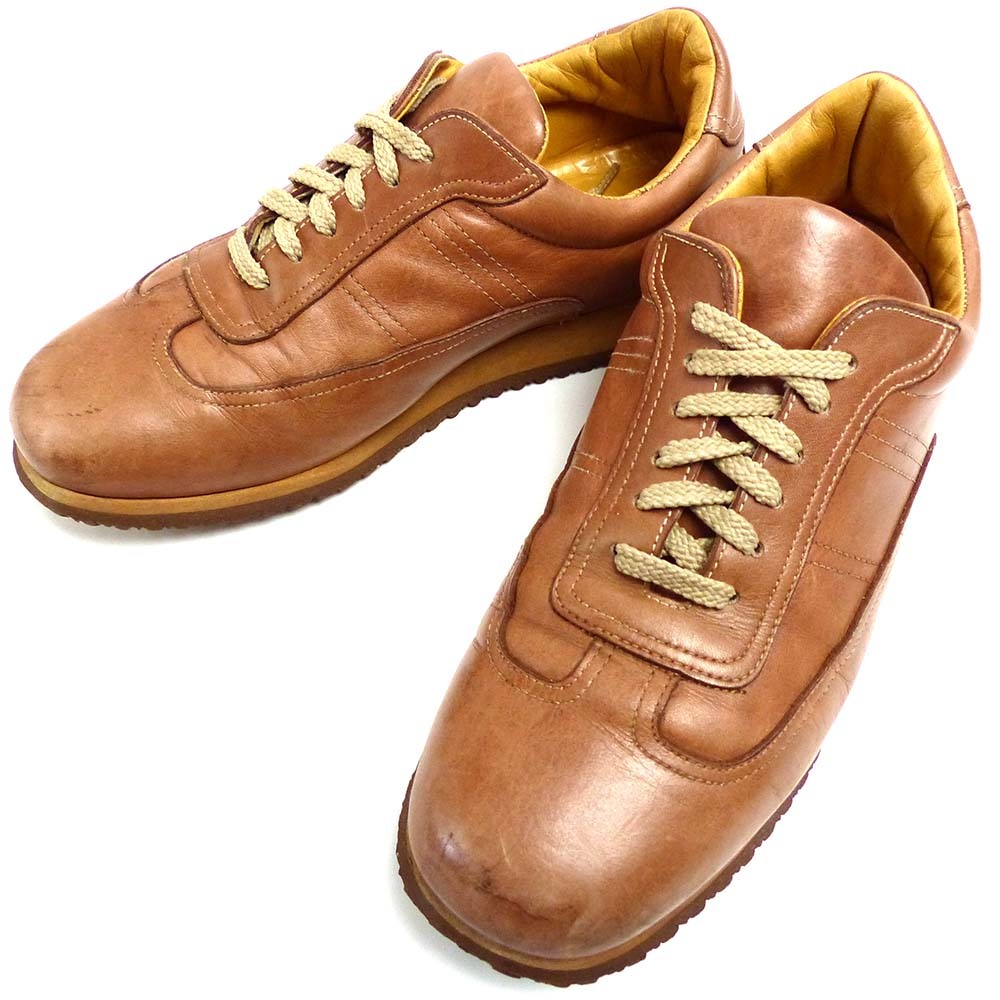 イタリア製 Santoni CLUB / サントー二 クラブ レザースニーカー 5 1/2(24.5cm相当)(メンズ)【中古】 5j-1-037拍卖